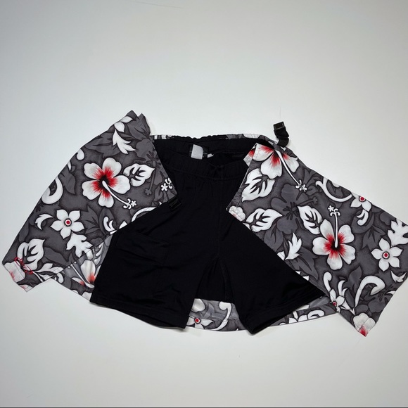 Terry Precision Cycling skort, gray floral print - Picture 2 of 11